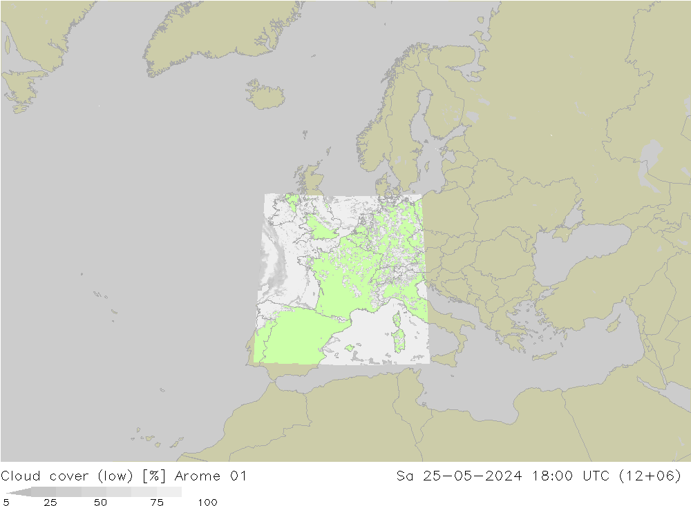 nízká oblaka Arome 01 So 25.05.2024 18 UTC