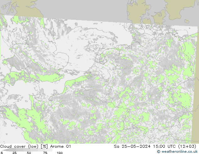 Nubes bajas Arome 01 sáb 25.05.2024 15 UTC