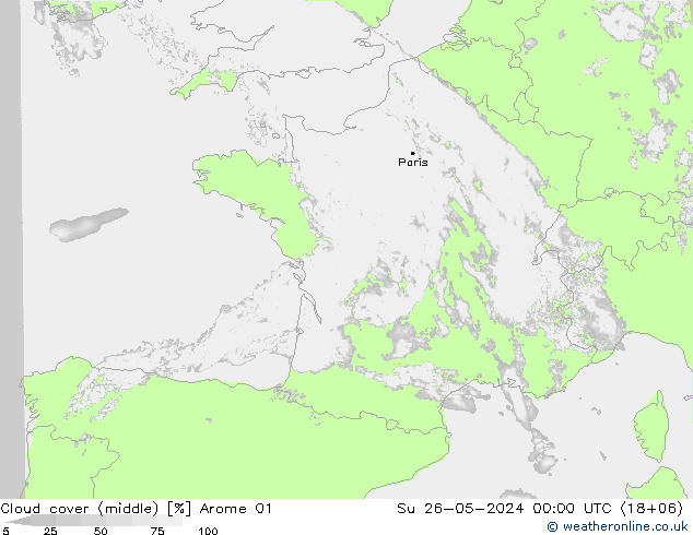 Nuages (moyen) Arome 01 dim 26.05.2024 00 UTC