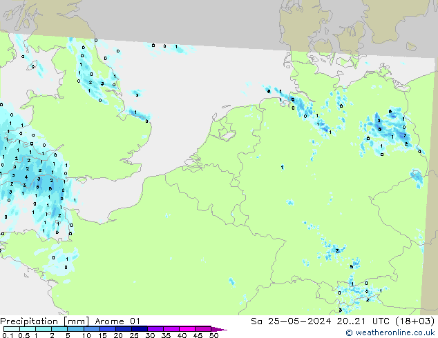 осадки Arome 01 сб 25.05.2024 21 UTC