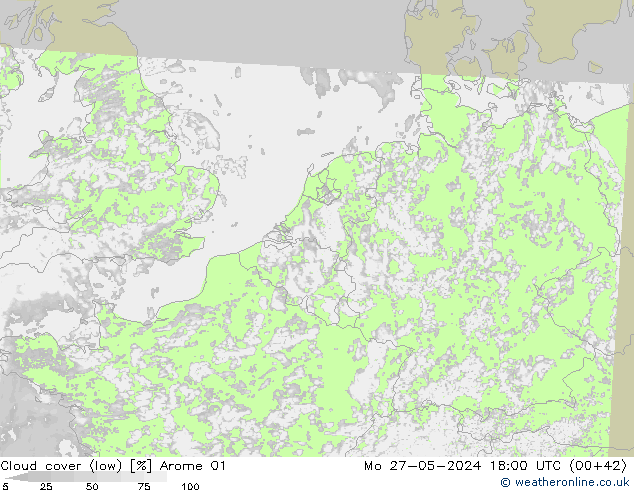 Wolken (tief) Arome 01 Mo 27.05.2024 18 UTC