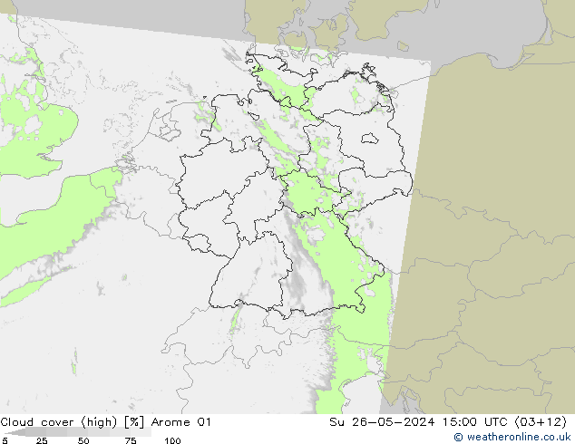 zachmurzenie (wysokie) Arome 01 nie. 26.05.2024 15 UTC