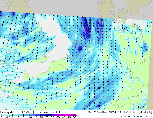 opad (12h) Arome 01 pon. 27.05.2024 03 UTC