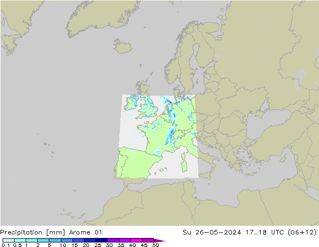 降水 Arome 01 星期日 26.05.2024 18 UTC