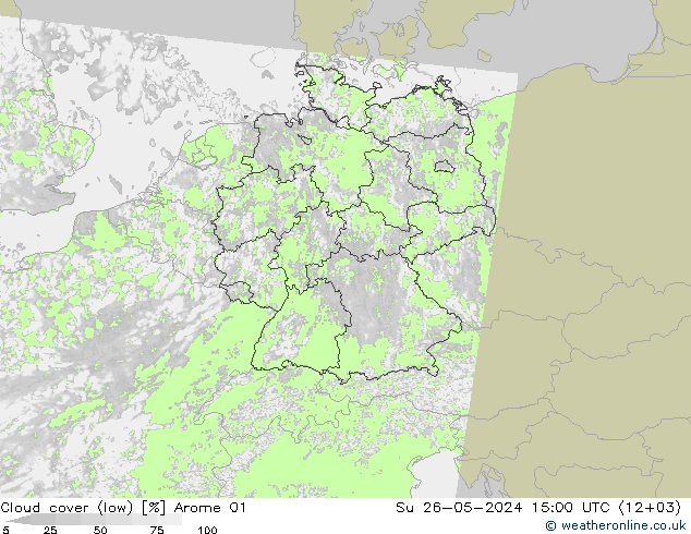 云 (低) Arome 01 星期日 26.05.2024 15 UTC