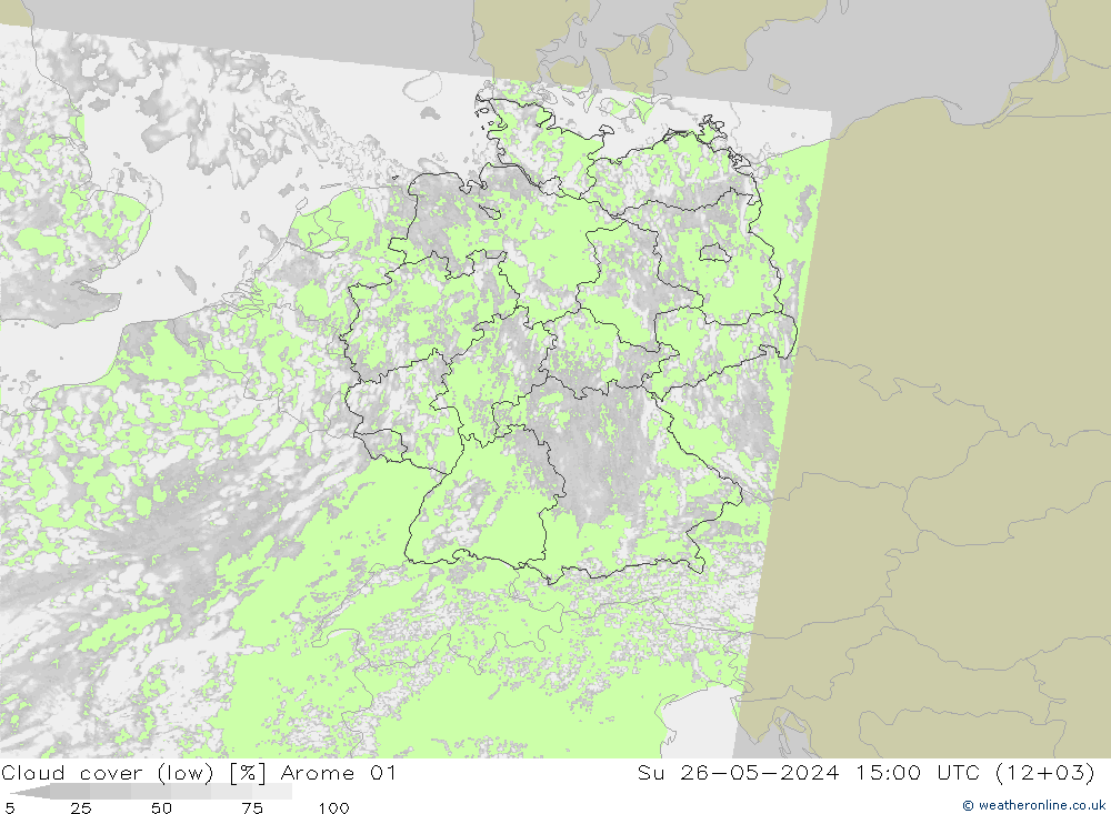 zachmurzenie (niskie) Arome 01 nie. 26.05.2024 15 UTC