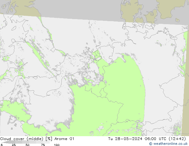 Wolken (mittel) Arome 01 Di 28.05.2024 06 UTC