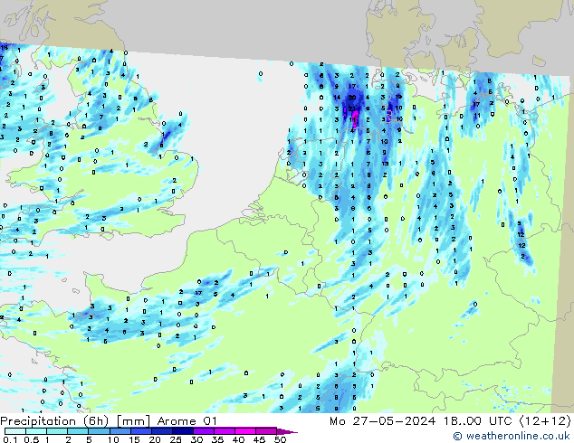 Nied. akkumuliert (6Std) Arome 01 Mo 27.05.2024 00 UTC