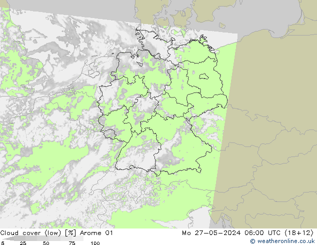 Bulutlar (düşük) Arome 01 Pzt 27.05.2024 06 UTC