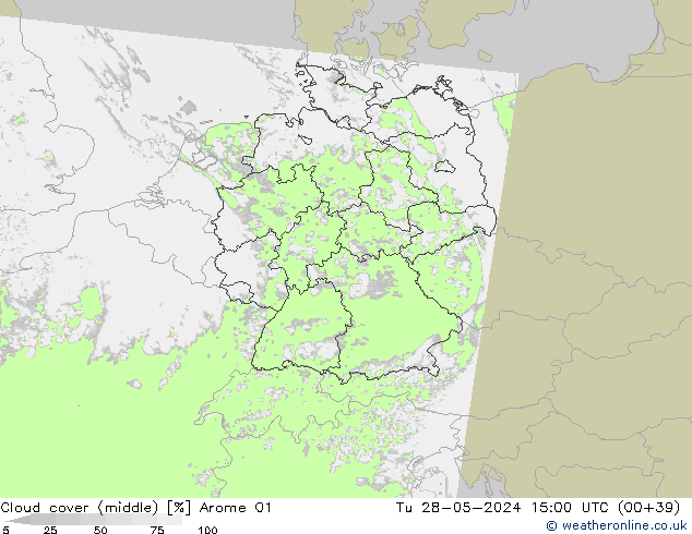 Nubi medie Arome 01 mar 28.05.2024 15 UTC