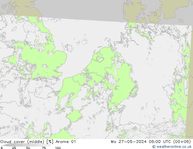 Wolken (mittel) Arome 01 Mo 27.05.2024 06 UTC