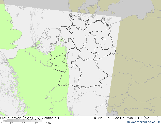 Nubi alte Arome 01 mar 28.05.2024 00 UTC