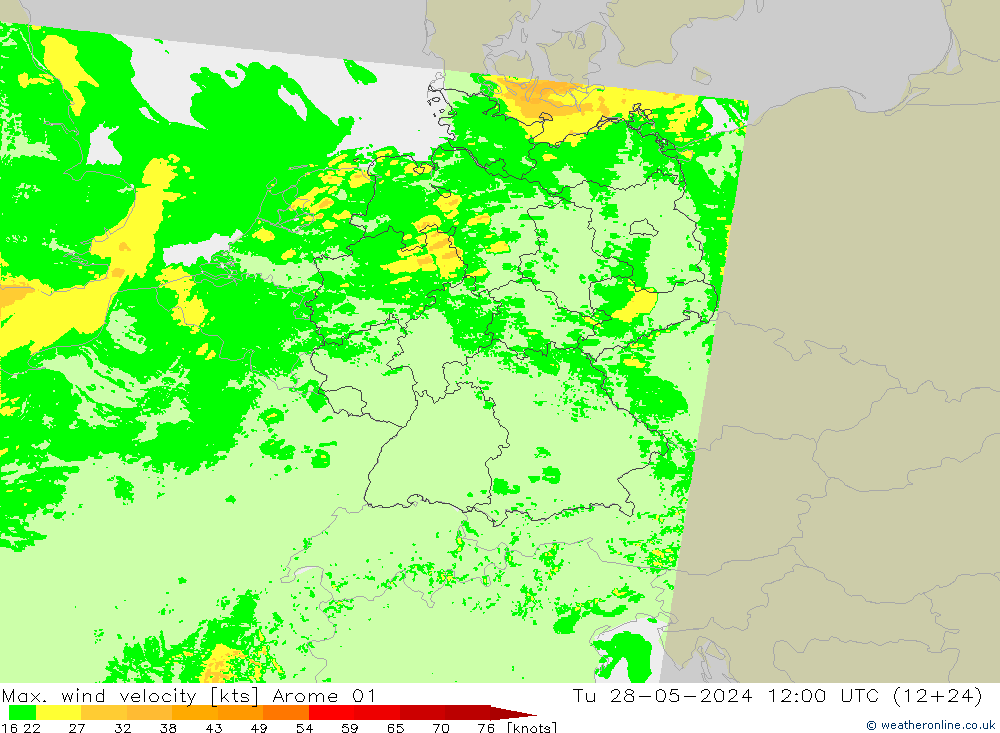 Windböen Arome 01 Di 28.05.2024 12 UTC