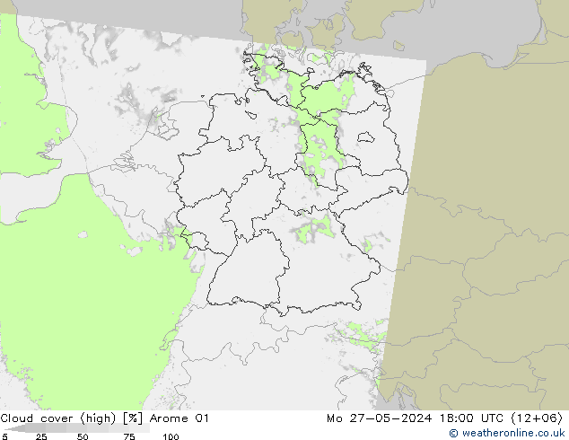 Nubes altas Arome 01 lun 27.05.2024 18 UTC