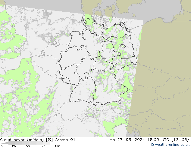 Nuages (moyen) Arome 01 lun 27.05.2024 18 UTC