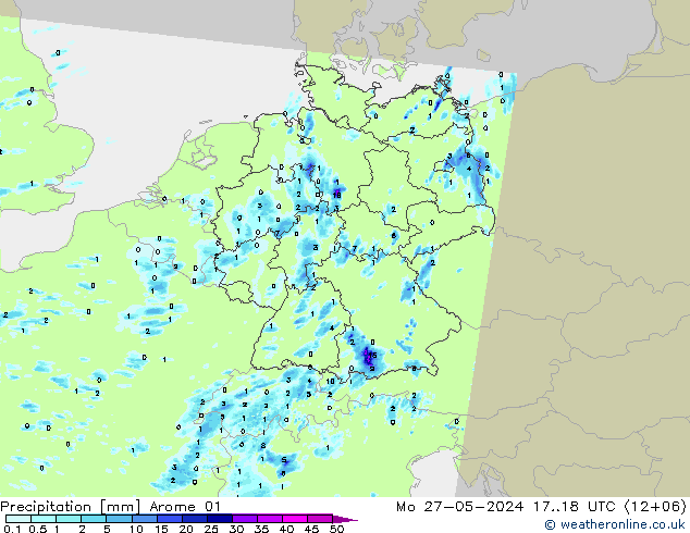 Precipitación Arome 01 lun 27.05.2024 18 UTC