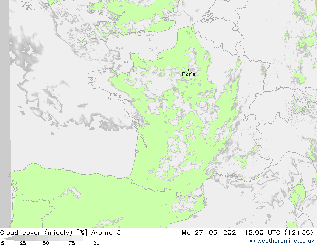 Wolken (mittel) Arome 01 Mo 27.05.2024 18 UTC