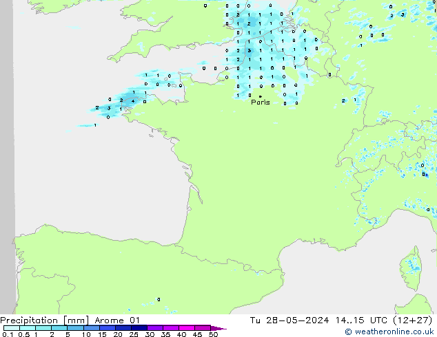 Precipitazione Arome 01 mar 28.05.2024 15 UTC