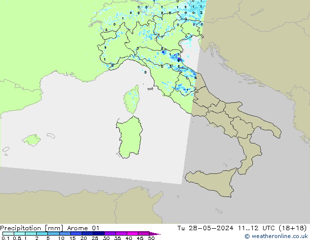 Yağış Arome 01 Sa 28.05.2024 12 UTC