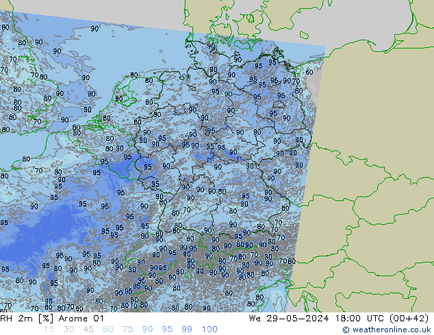 RV 2m Arome 01 wo 29.05.2024 18 UTC