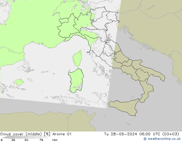 Bulutlar (orta) Arome 01 Sa 28.05.2024 06 UTC