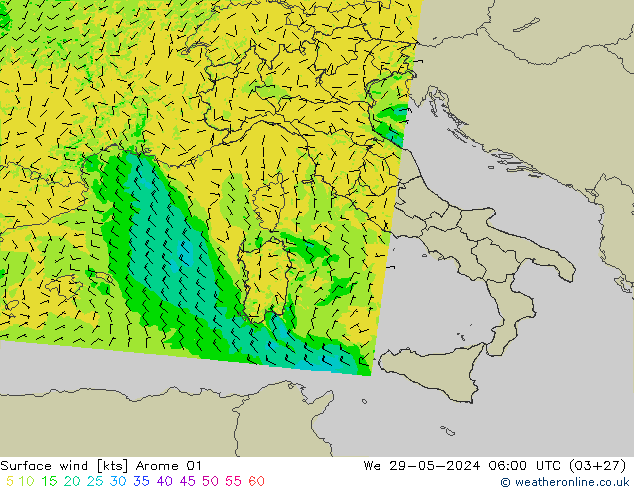  10 m Arome 01  29.05.2024 06 UTC