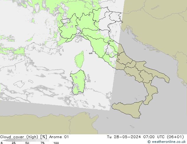 облака (средний) Arome 01 вт 28.05.2024 07 UTC