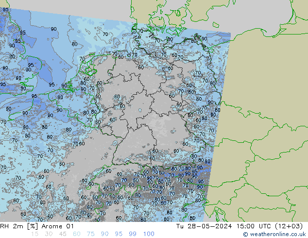 RH 2m Arome 01  28.05.2024 15 UTC