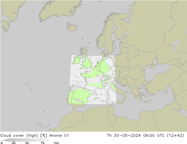 vysoký oblak Arome 01 Čt 30.05.2024 06 UTC