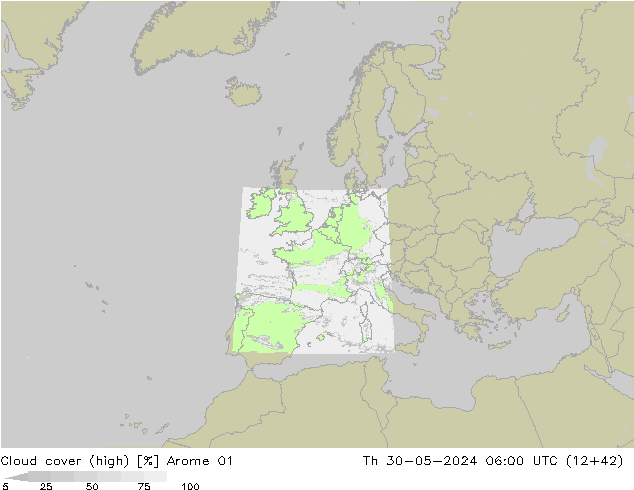 Bulutlar (yüksek) Arome 01 Per 30.05.2024 06 UTC