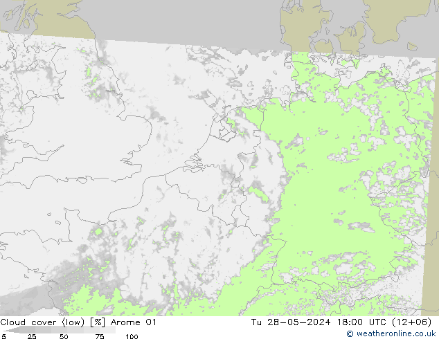 Nubi basse Arome 01 mar 28.05.2024 18 UTC