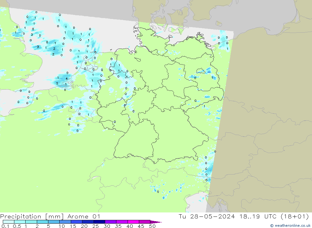 Yağış Arome 01 Sa 28.05.2024 19 UTC