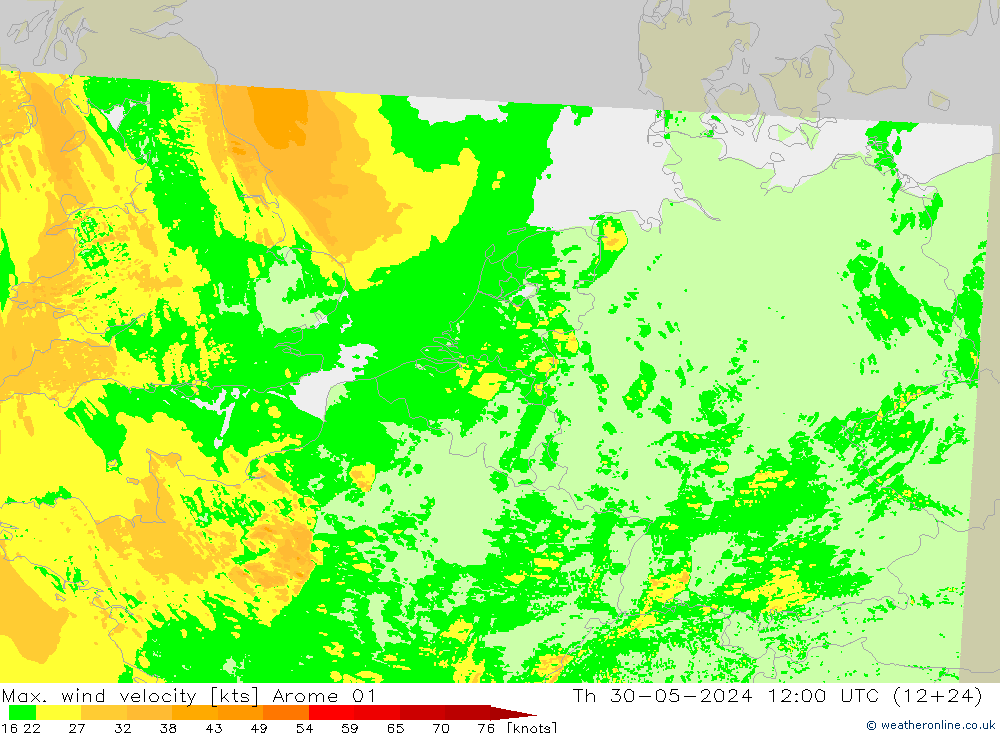 Windböen Arome 01 Do 30.05.2024 12 UTC