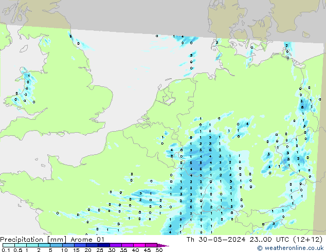 Yağış Arome 01 Per 30.05.2024 00 UTC