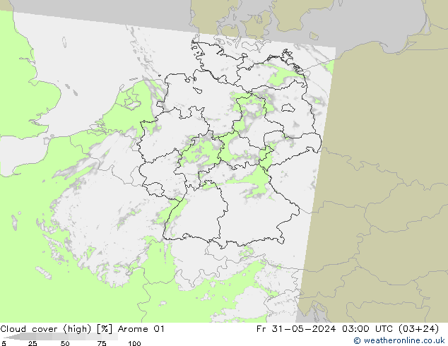 Bulutlar (yüksek) Arome 01 Cu 31.05.2024 03 UTC
