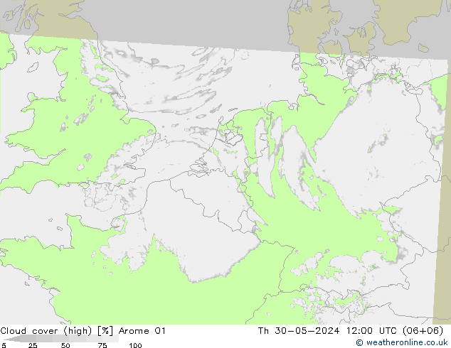 nuvens (high) Arome 01 Qui 30.05.2024 12 UTC
