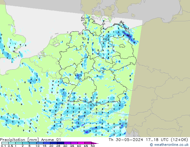 Precipitación Arome 01 jue 30.05.2024 18 UTC