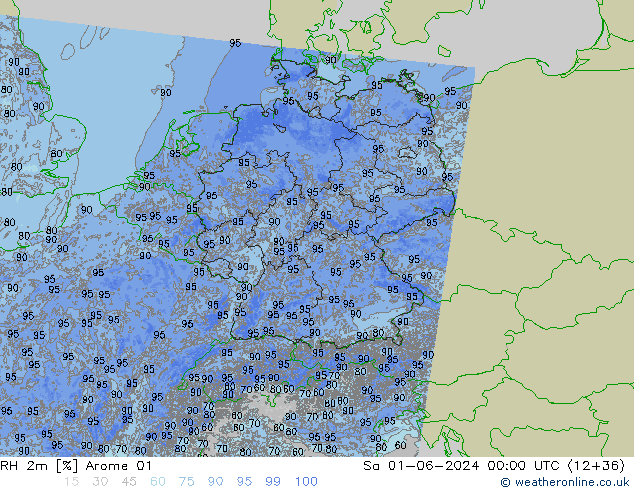 RH 2m Arome 01 Sa 01.06.2024 00 UTC