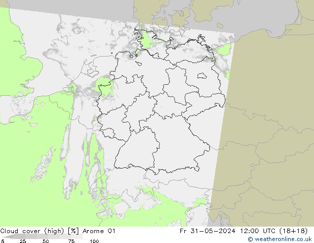 Bulutlar (yüksek) Arome 01 Cu 31.05.2024 12 UTC