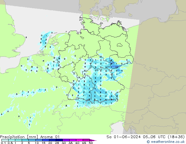Yağış Arome 01 Cts 01.06.2024 06 UTC
