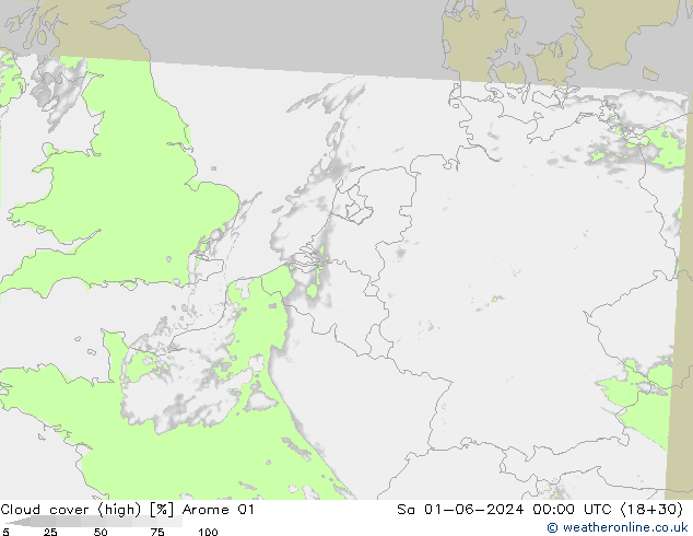 Bulutlar (yüksek) Arome 01 Cts 01.06.2024 00 UTC
