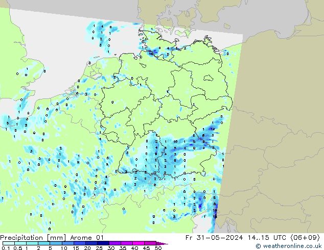 осадки Arome 01 пт 31.05.2024 15 UTC