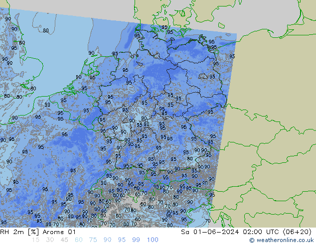 RH 2m Arome 01 Sa 01.06.2024 02 UTC