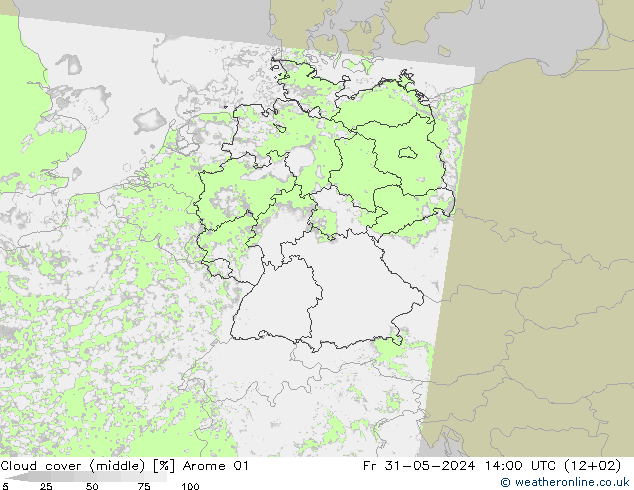 Nubes medias Arome 01 vie 31.05.2024 14 UTC