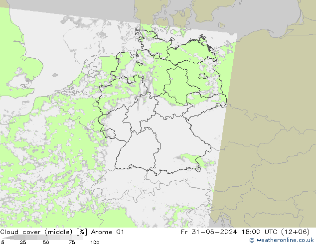 云 (中) Arome 01 星期五 31.05.2024 18 UTC