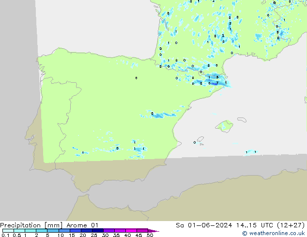 Neerslag Arome 01 za 01.06.2024 15 UTC