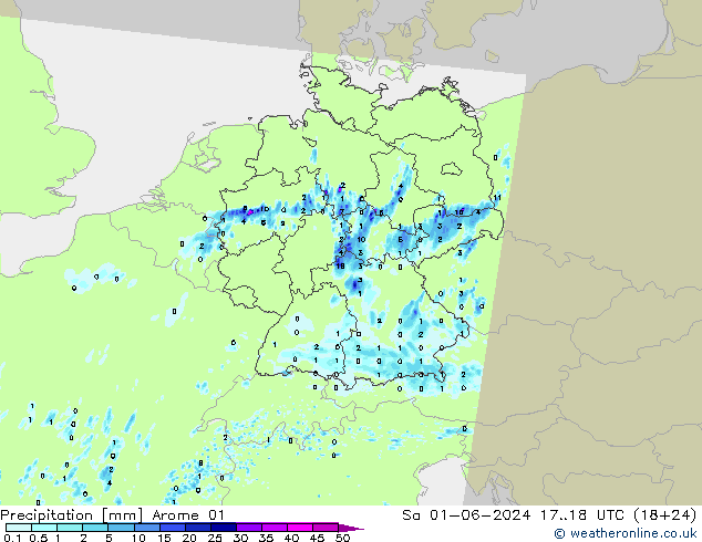 Yağış Arome 01 Cts 01.06.2024 18 UTC