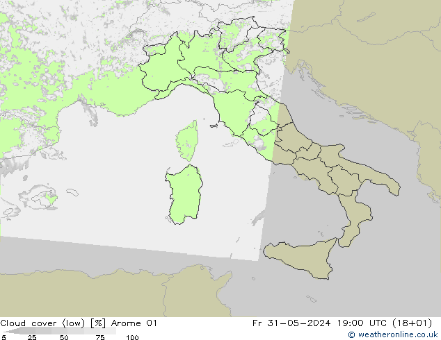 nuvens (baixo) Arome 01 Sex 31.05.2024 19 UTC