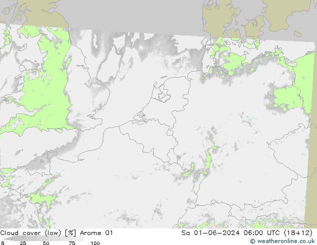 Wolken (tief) Arome 01 Sa 01.06.2024 06 UTC