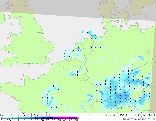 Precipitation Arome 01 Sa 01.06.2024 00 UTC